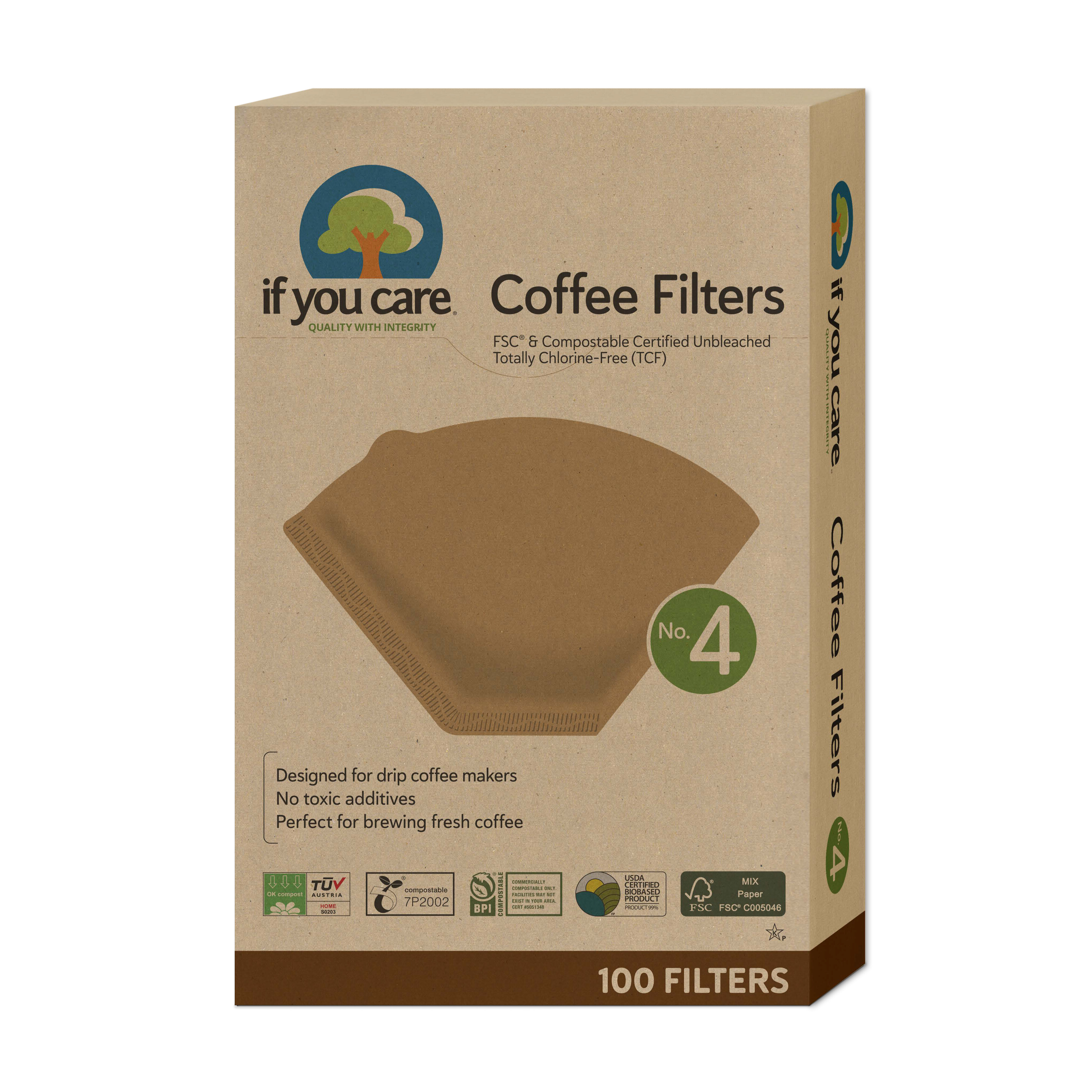Kaffefilter No. 4 100 st If You Care