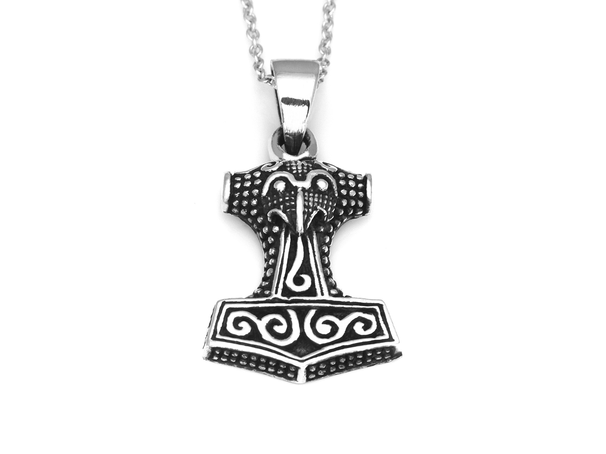 Torshammare Halsband i Äkta 925 Silver, Mjölner Hänge, Asatro Accessoar, Viking Smycke - 2