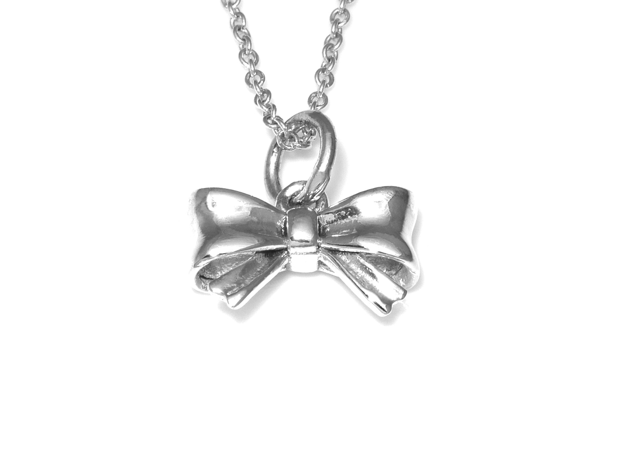 Rosett Halsband i Äkta 925 Silver, Sött Hänge, Band Accessoar, Dekoration Smycke - 2