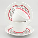 Carl-Harry Stålhane (VB 1957) Two Teacups with Red Decor 11,5