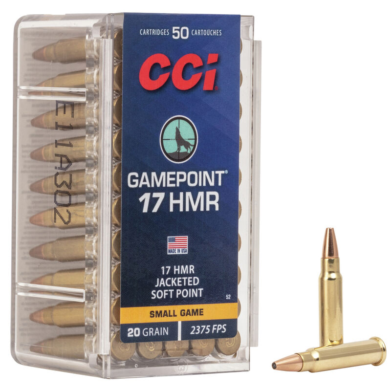 CCI 17 HMR Gamepoint Jacketed SP 20gr