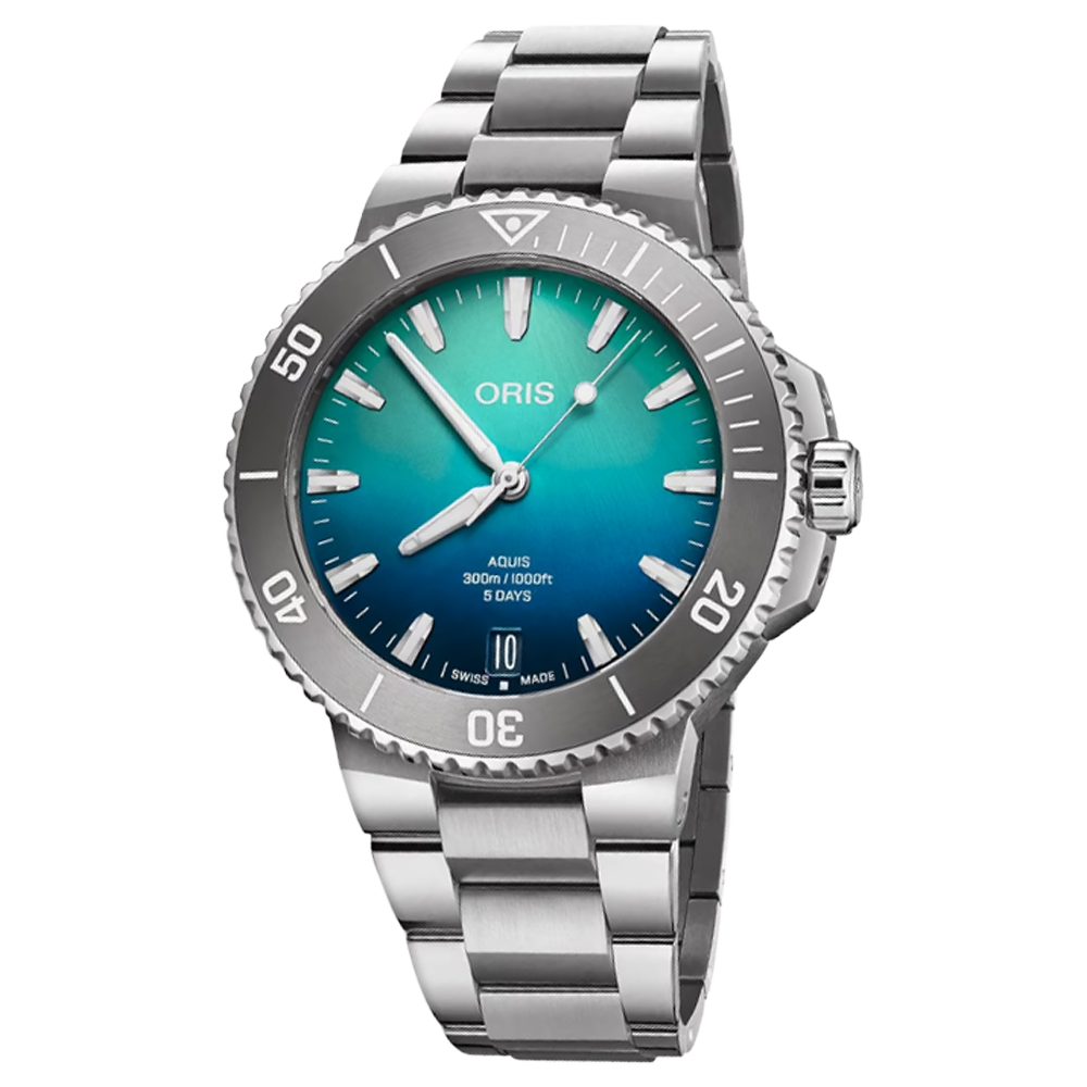 01 400 7790 4185-Set Oris Aquis Date 43,5, Great Barrier Reef Limited Edition IV