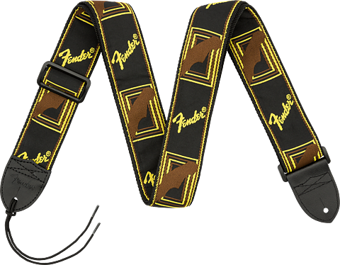 FENDER AXELBAND MONOGRAM SVART/GUL/BRUN