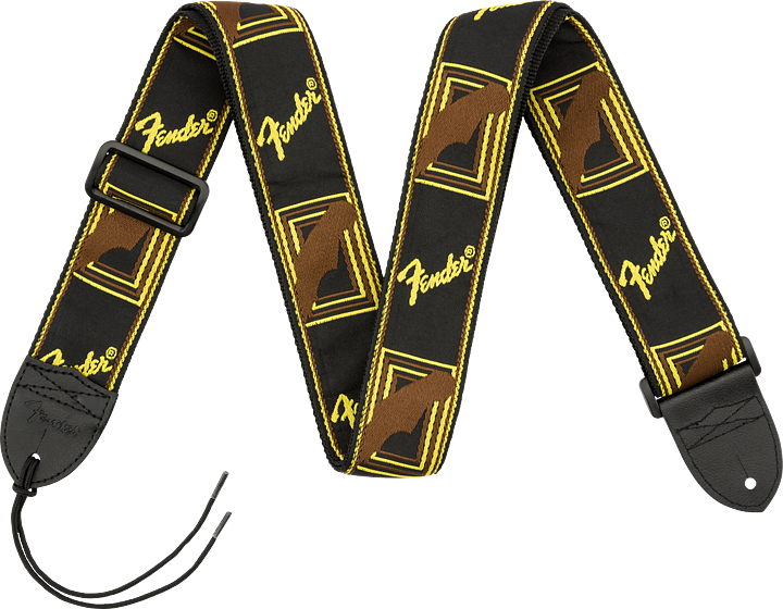 FENDER AXELBAND MONOGRAM SVART/GUL/BRUN