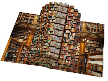 Maria Laach : Klosterbibliothek - Presentpappersbok med stickers och presentetiketter