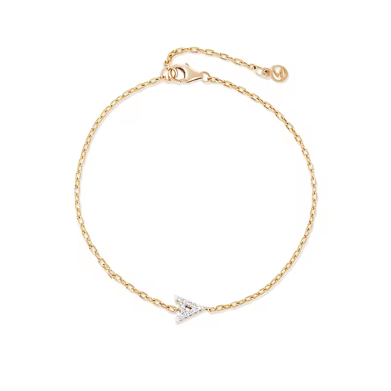 Céleste Paris Céleste Bracelet Letter Charm 18K Gold