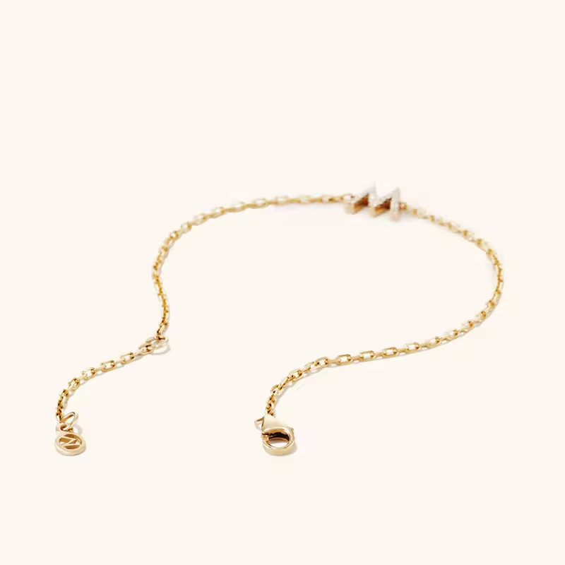 Céleste Bracelet Letter Charm 18K Gold - 4