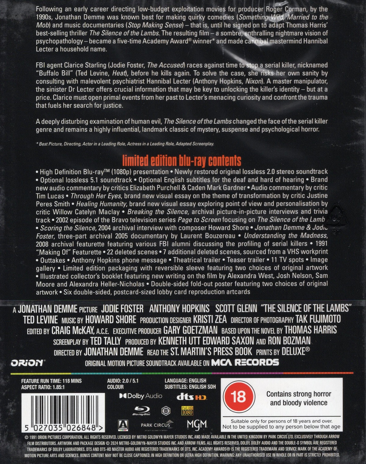 The Silence of the Lambs (Limited Edition) (ej svensk text) (Blu-ray) - 2
