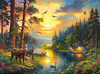 Sunset over Forest River, 3000 bitar (C-300686)