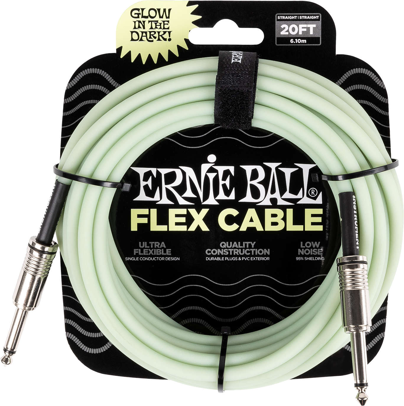 Ernie Ball 6437 Flex Cable Glow In The Dark 6 meter