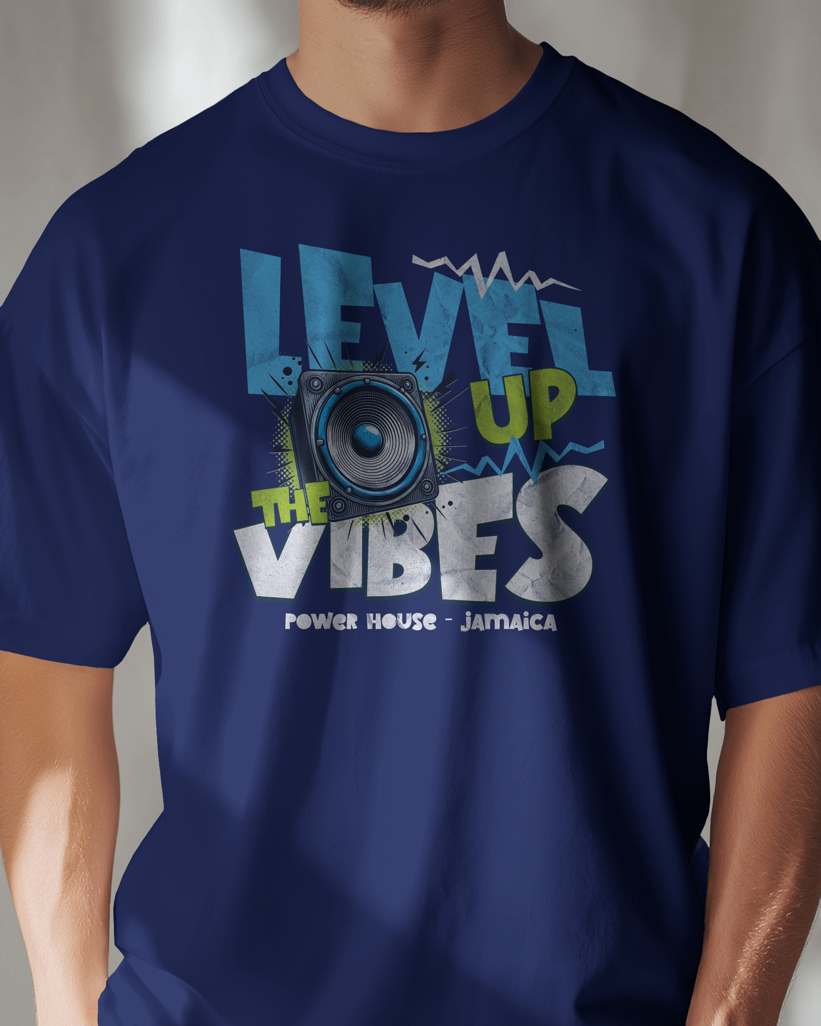 Level Up The Vibes T-shirt Navy Blue