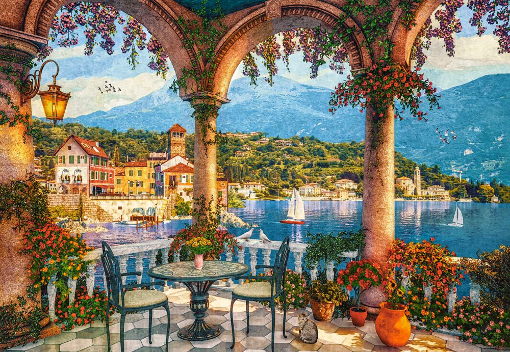 Mediterranean Veranda, 1000-bitarspussel (C-105120)