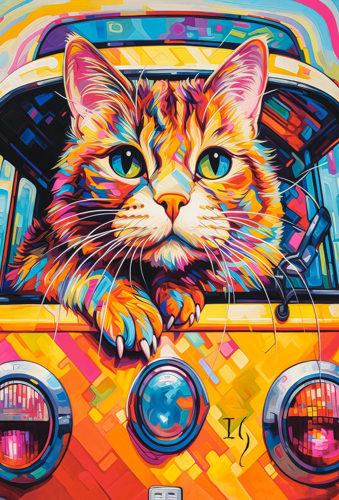 Cat Bus Travel, puslespil med 1000 brikker (C-105229)