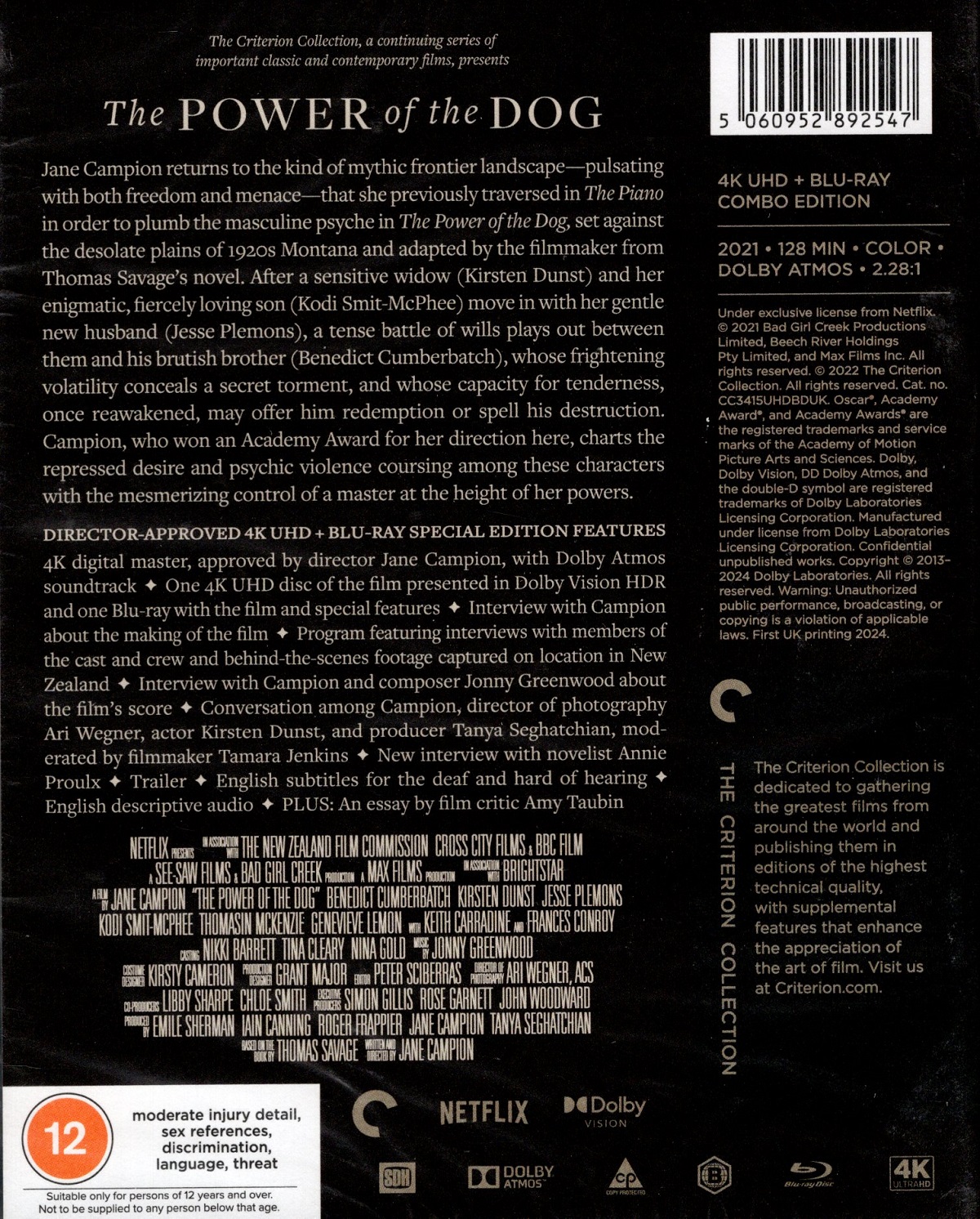 The Power of the Dog (Criterion Collection) (ej svensk text) (4K Ultra HD + Blu-ray) - 2