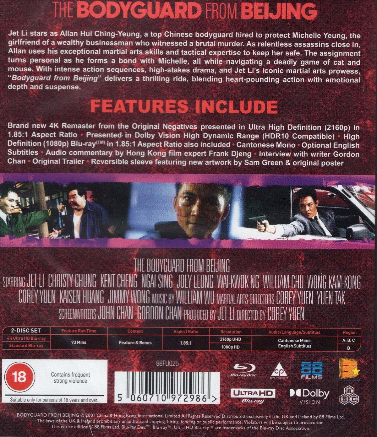 The Bodyguard From Beijing (ej svensk text) (4K Ultra HD + Blu-ray) - 2