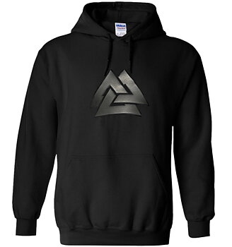 Hoodie: Valknut - Viking Art Kollektion (Small)