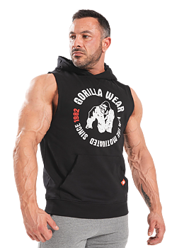 Marshall Sleeveless Hoodie, black
