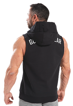 Marshall Sleeveless Hoodie, black