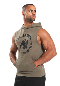 Marshall Sleeveless Hoodie, army green