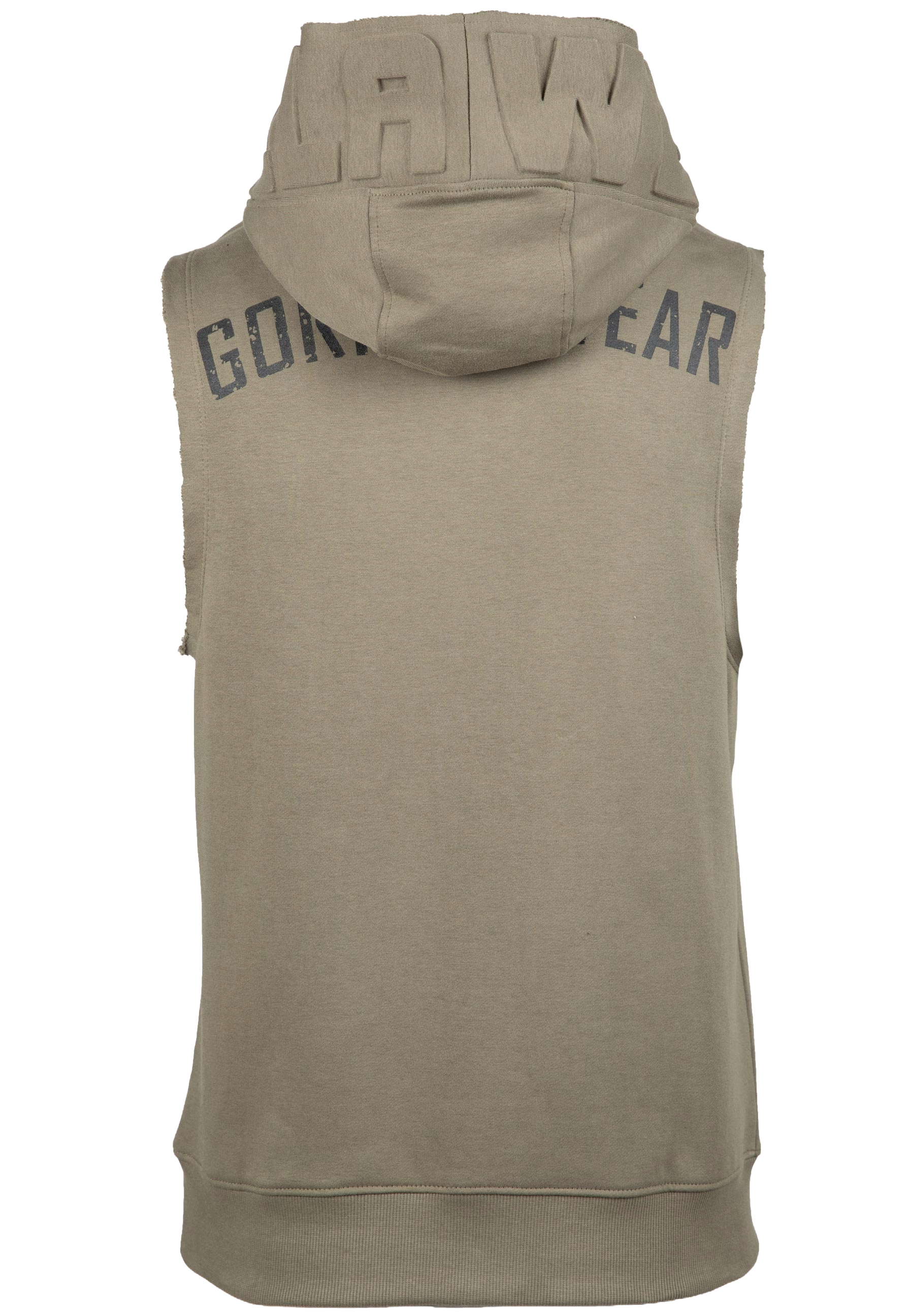 Marshall Sleeveless Hoodie, army green - 2