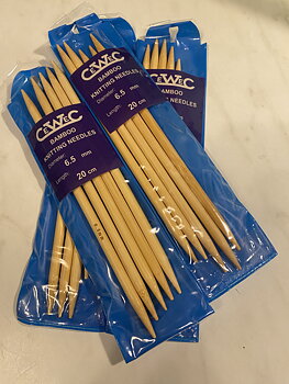 Strumpstickor i Bamboo nr 6,5,