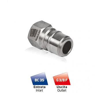 BP35 Snabbkoppling Hane 3/8" Zink