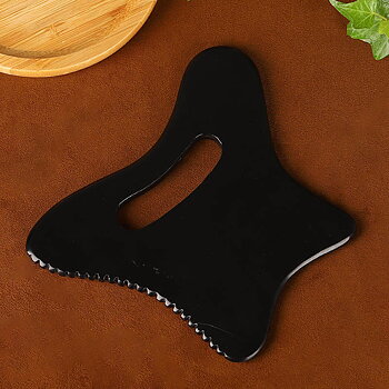 BELO - STOR HÅNDLAGET GUA SHA 100% NATURLIG BLACK BIAN