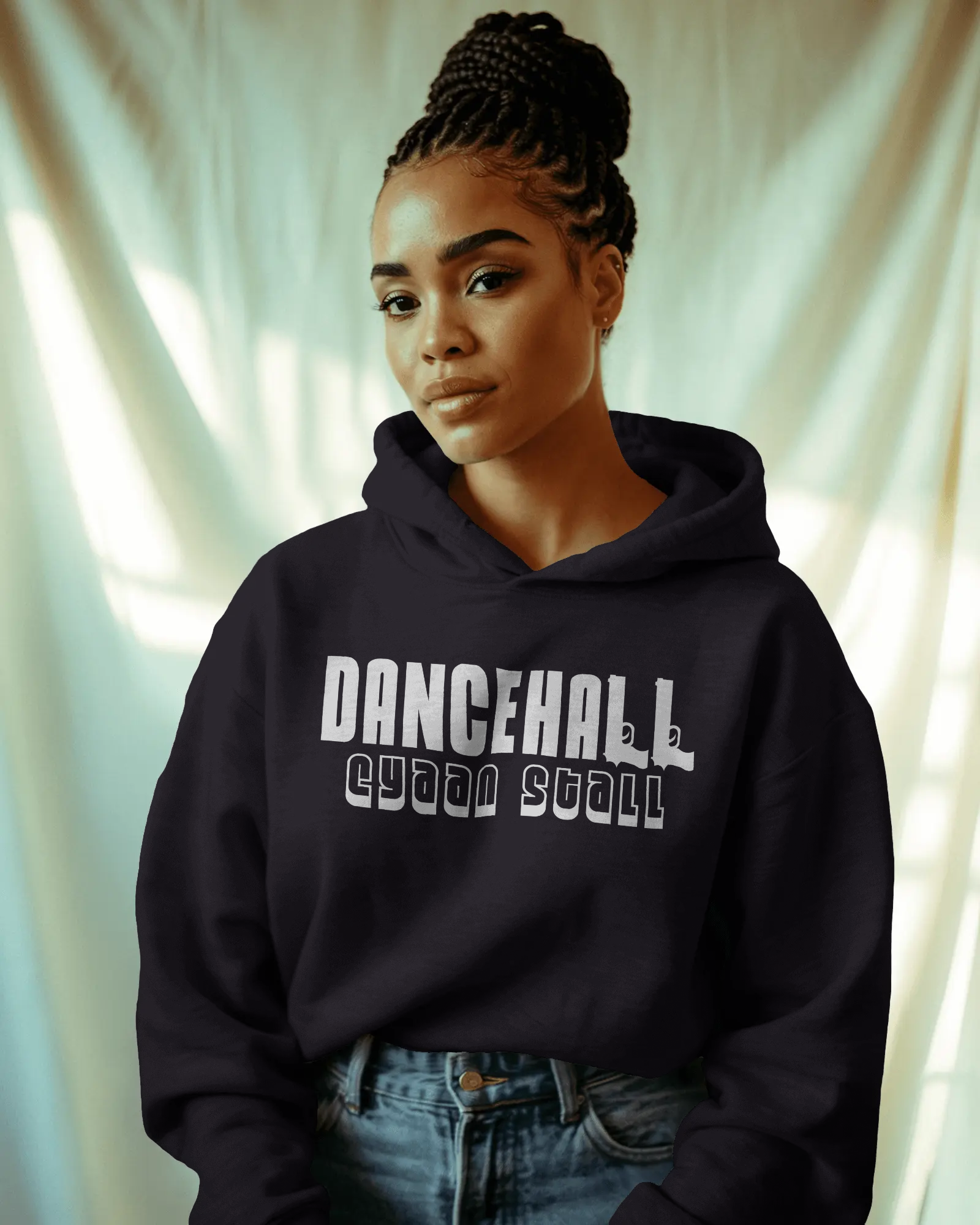Dancehall Cyaan Stall Hoodie Black
