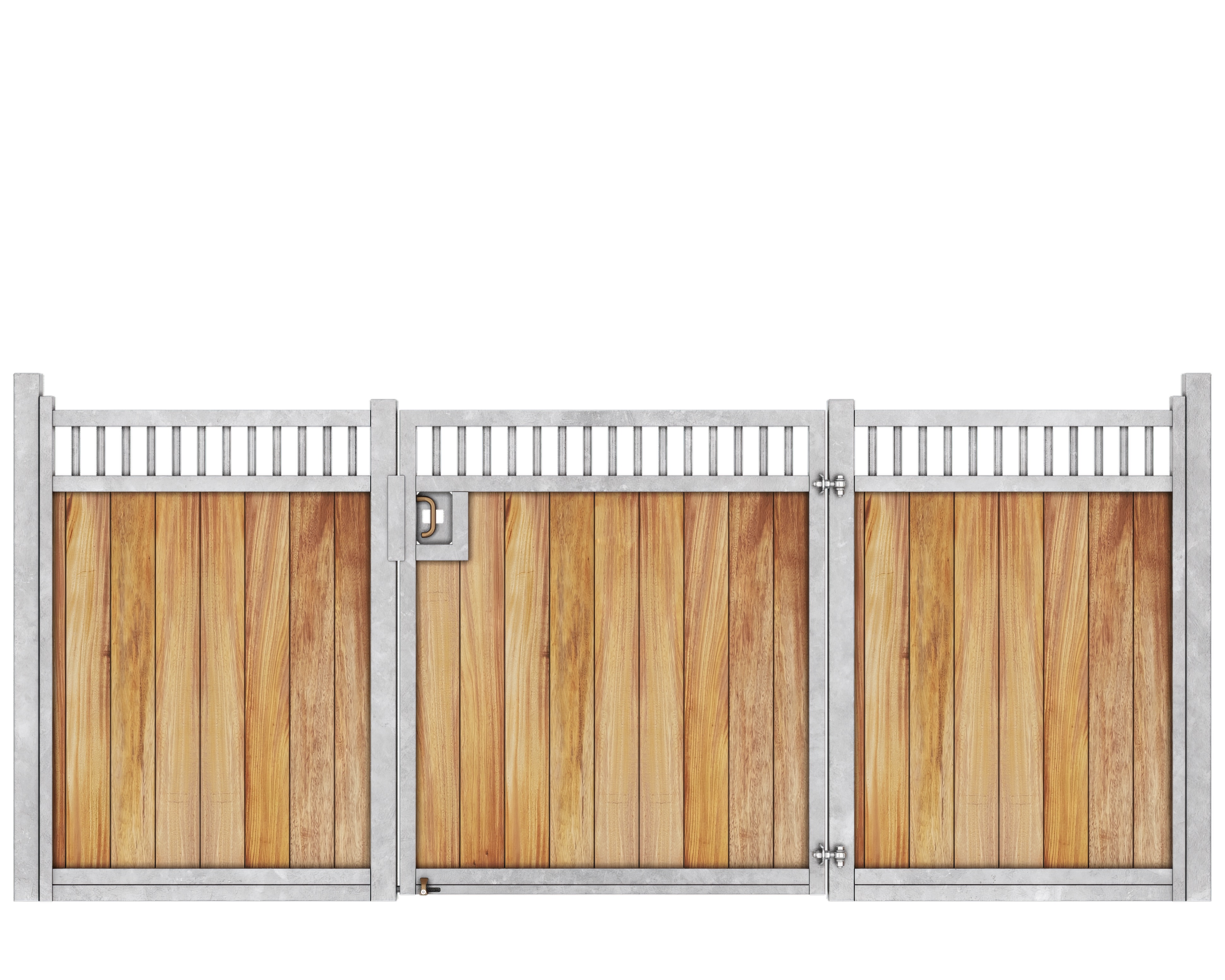 Hästboxfront AACHEN 4 meter i Professionell-serie för stora hästboxar med slagdörr, låg gallersektion och lodrät fyllning