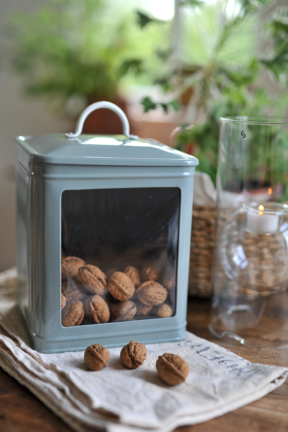 Tin with lid and window - Green - Large