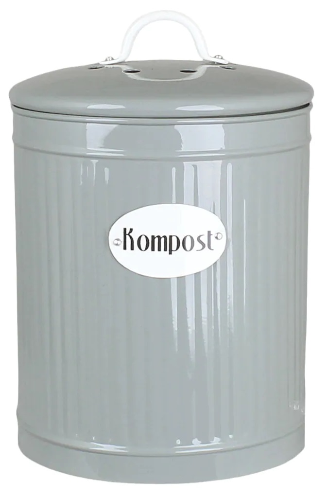 Plåtburk med lock - Kompost - Grön - 2
