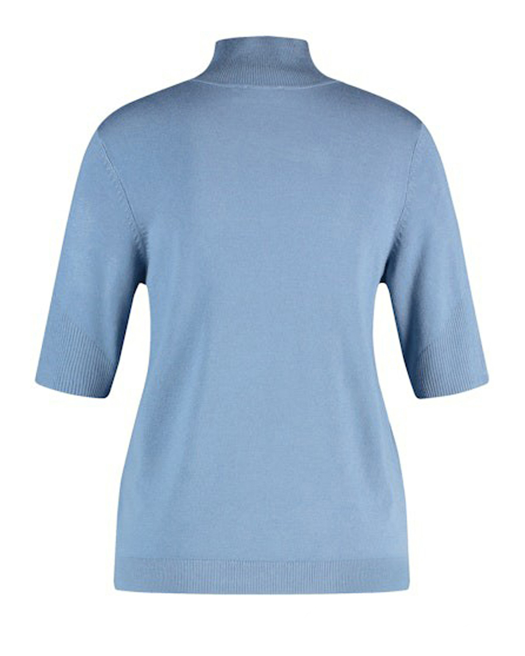 Jumper turtleneck kort ärm duvblå - 2
