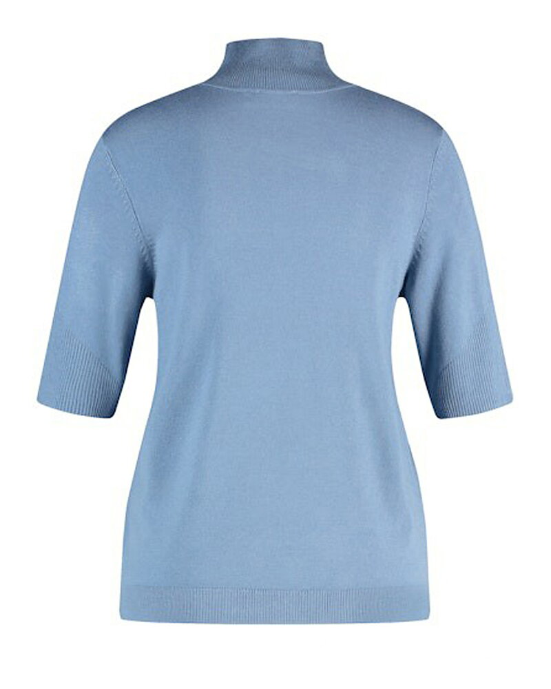Jumper turtleneck kort ärm duvblå