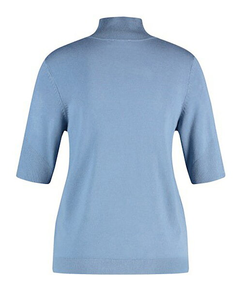 Jumper turtleneck kort ärm duvblå - 2