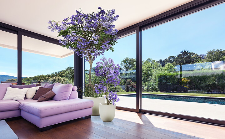 Cerezo y Jacaranda, plantas artificiales