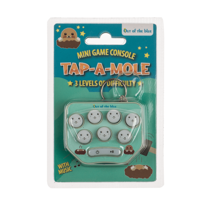 Tap-A-Mole Mini game console with Keychain