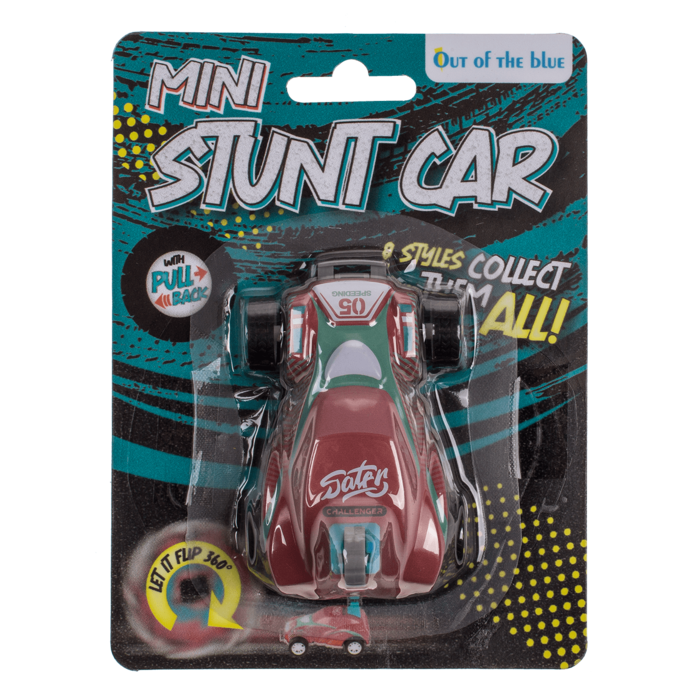 Mini stunt car with pull back