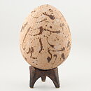 Lars Pagfeldt (1960s) Unique Pink Egg Sculpture 27 cm