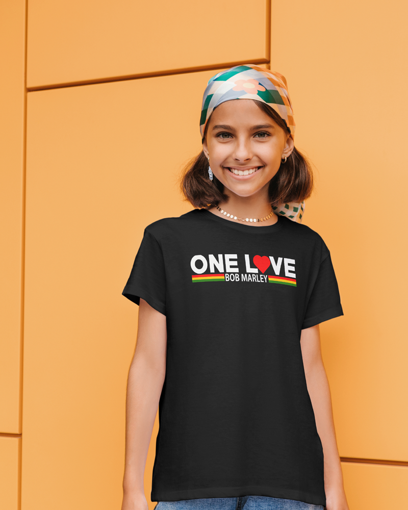 Bob Marley One Love Kids T-shirt Black