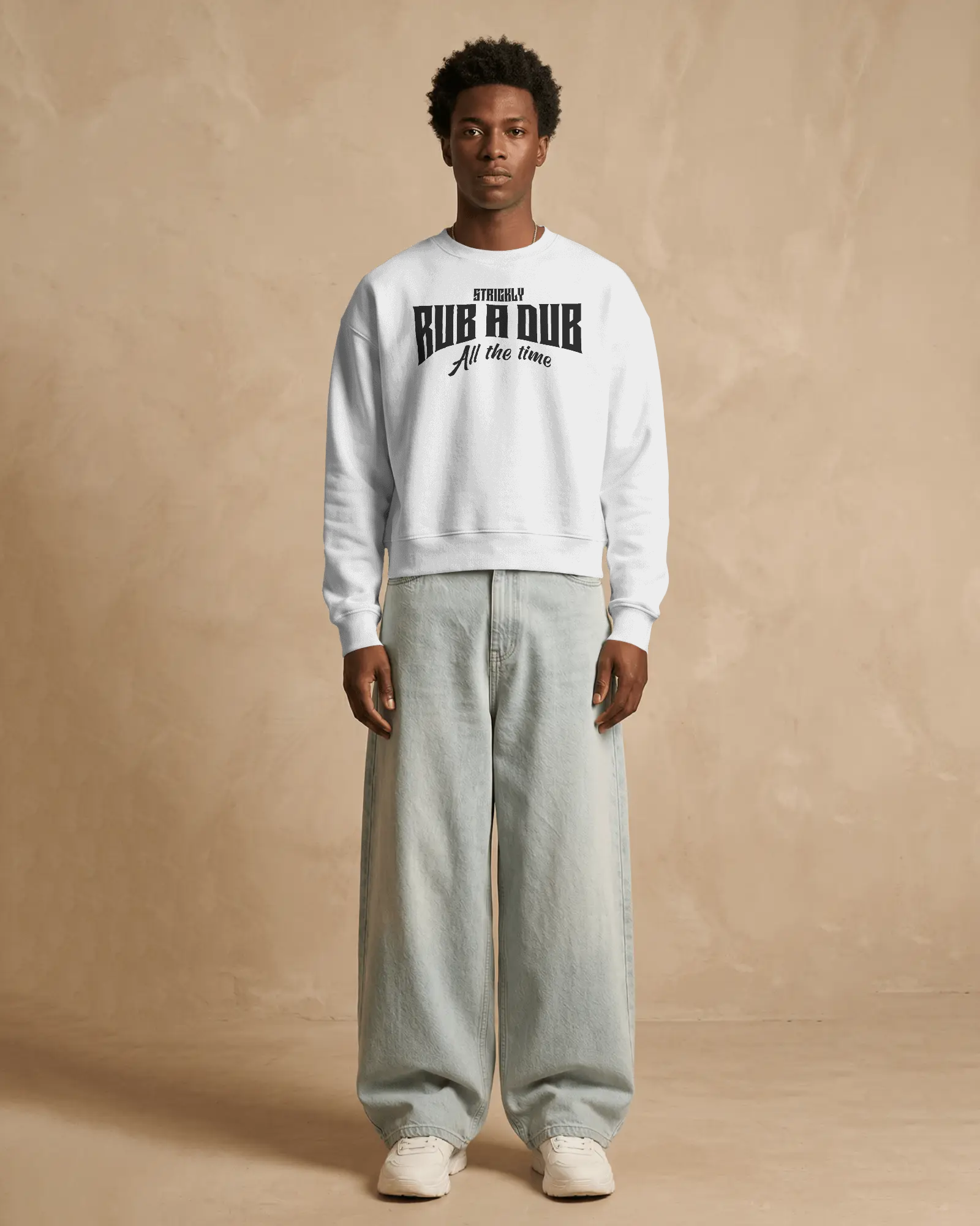 Strickly Rub A Dub Sweater White