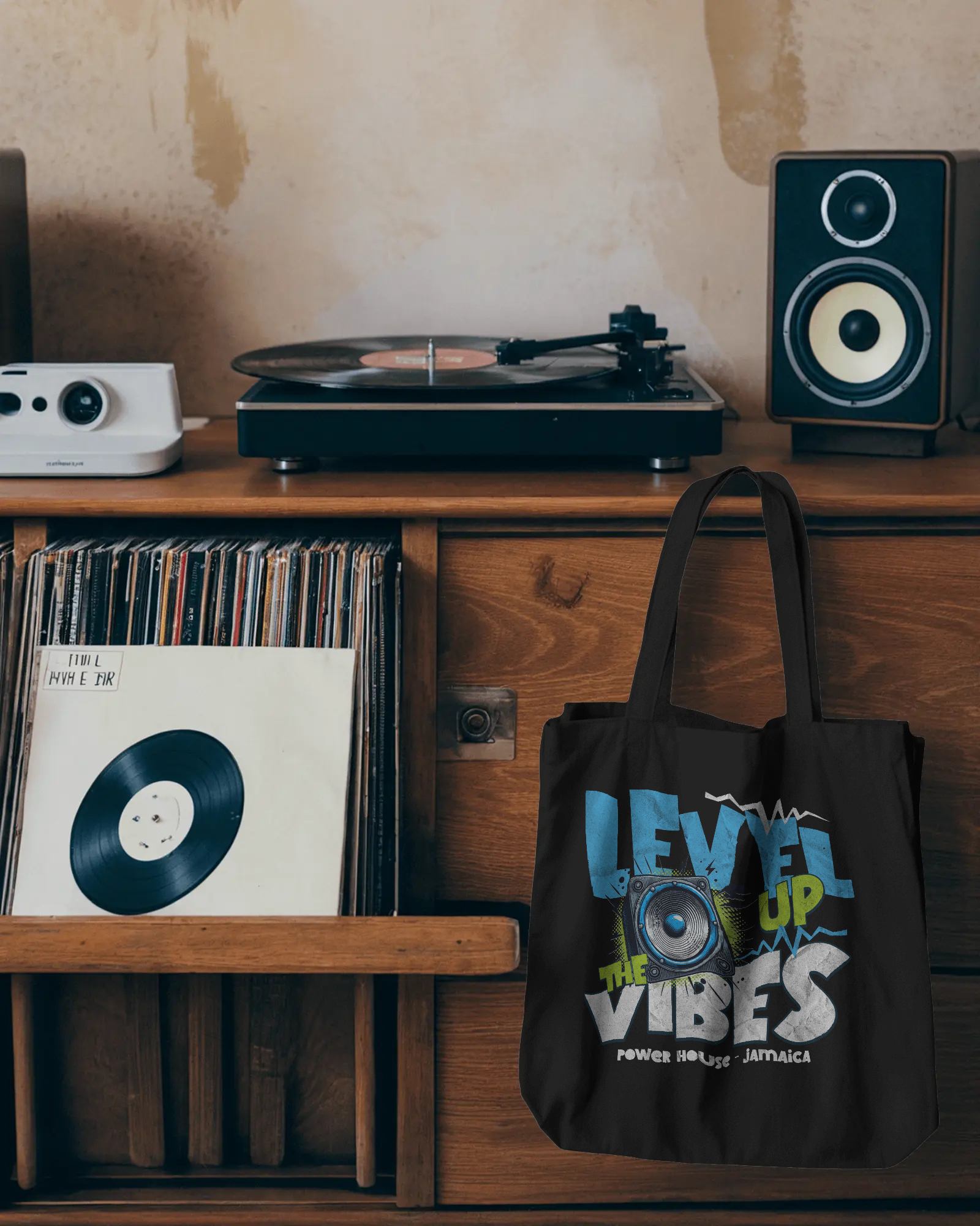 Level Up The Vibes Tote Bag Black