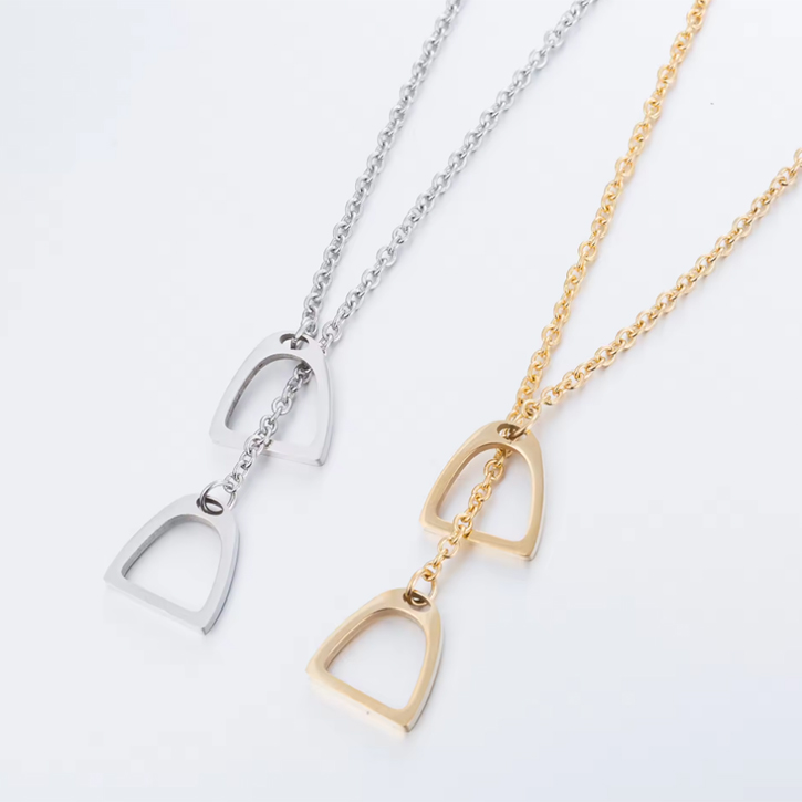 HALSBAND | Stirrup - guld, silver & rosé