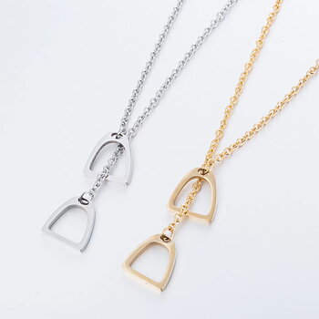 HALSBAND | Stirrup - guld, silver & rosé