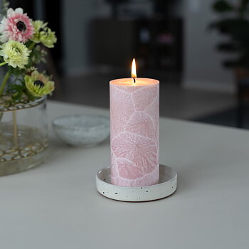Shea pillar candle 67x150 mm  Dusty pink