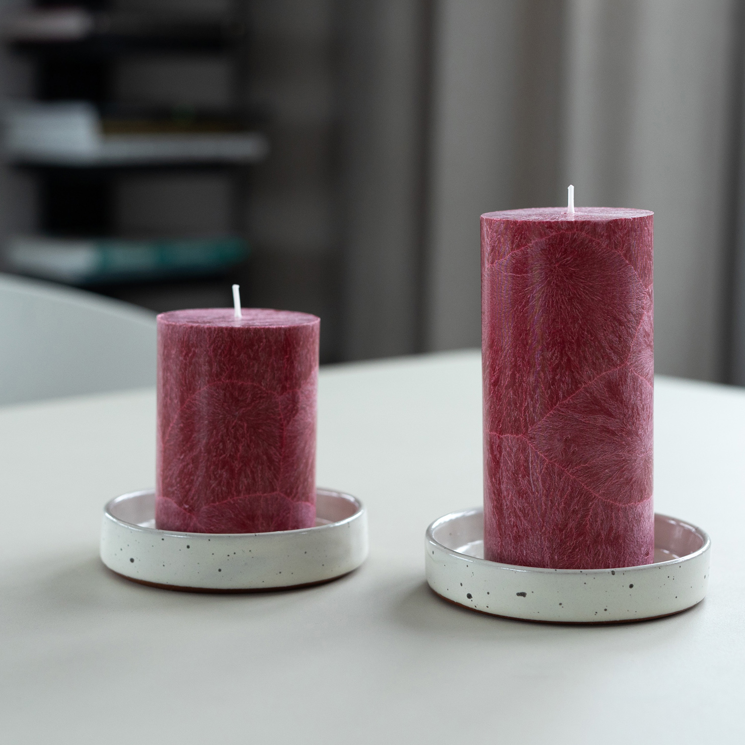 Shea pillar candle 67 x 100 mm  Red - 4