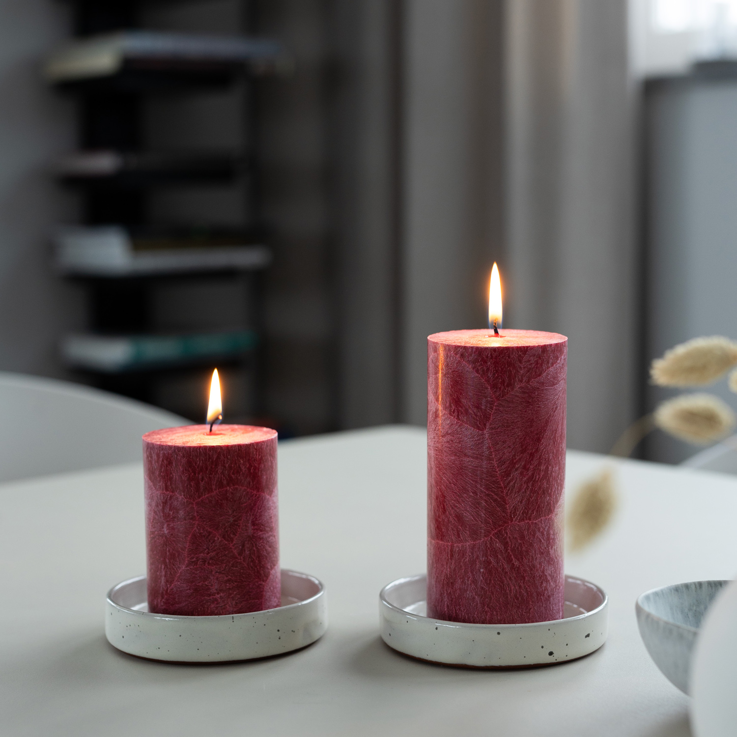 Shea pillar candle 67 x 100 mm  Red - 2