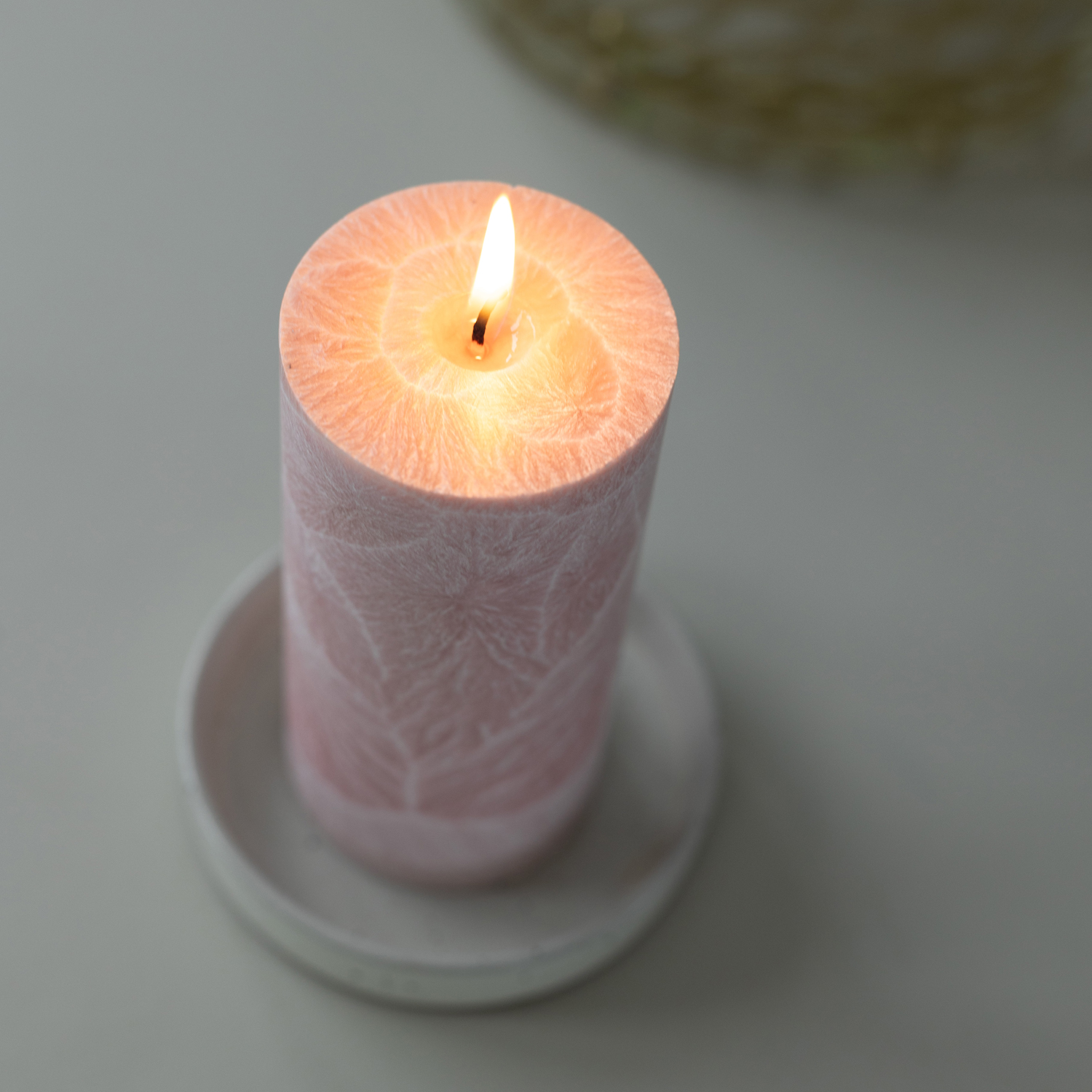 Shea pillar candle 67 x 100 mm  Dusty pink - 5