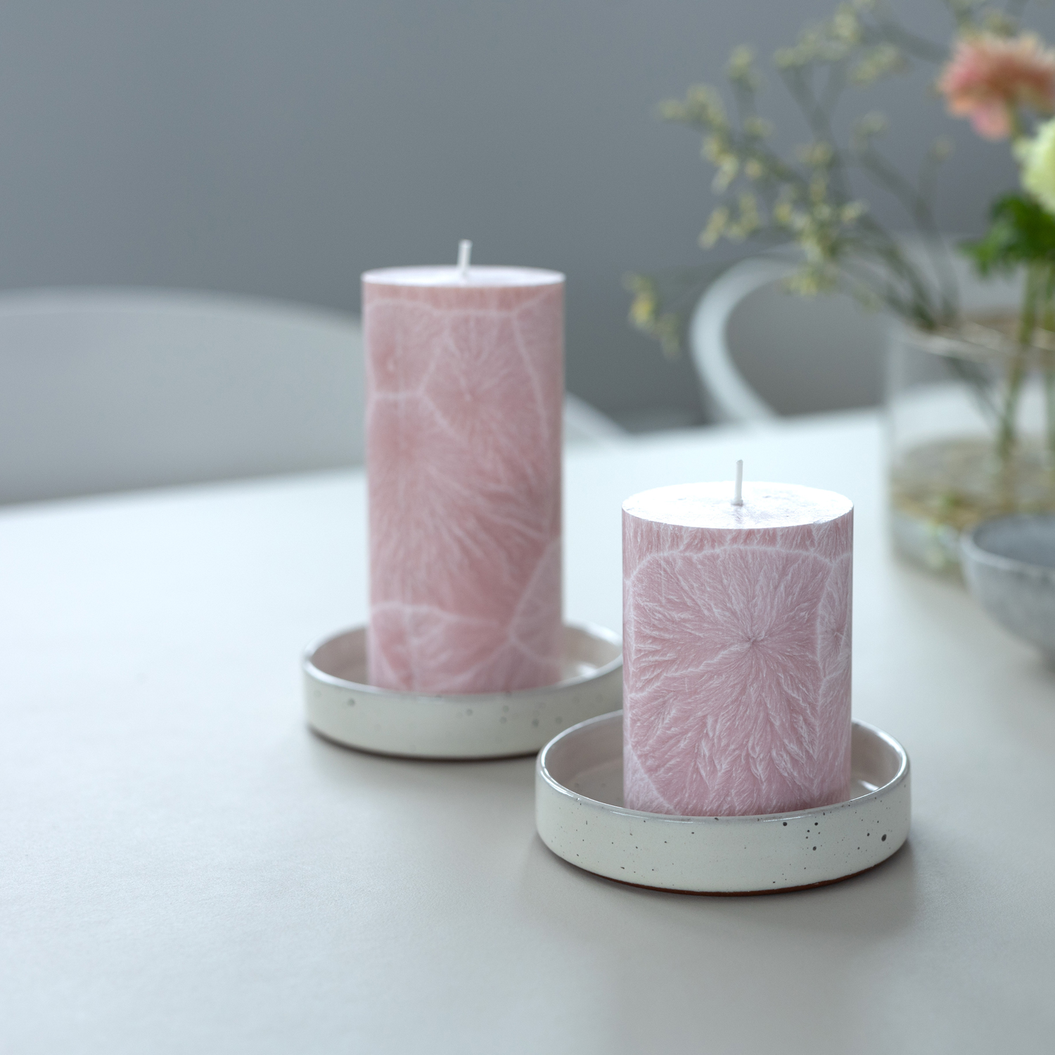 Shea pillar candle 67 x 100 mm  Dusty pink - 4
