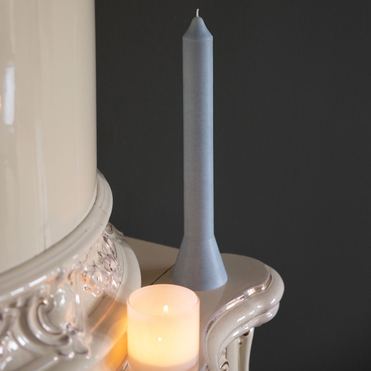 Anna candle 1 pack Dove blue - 4