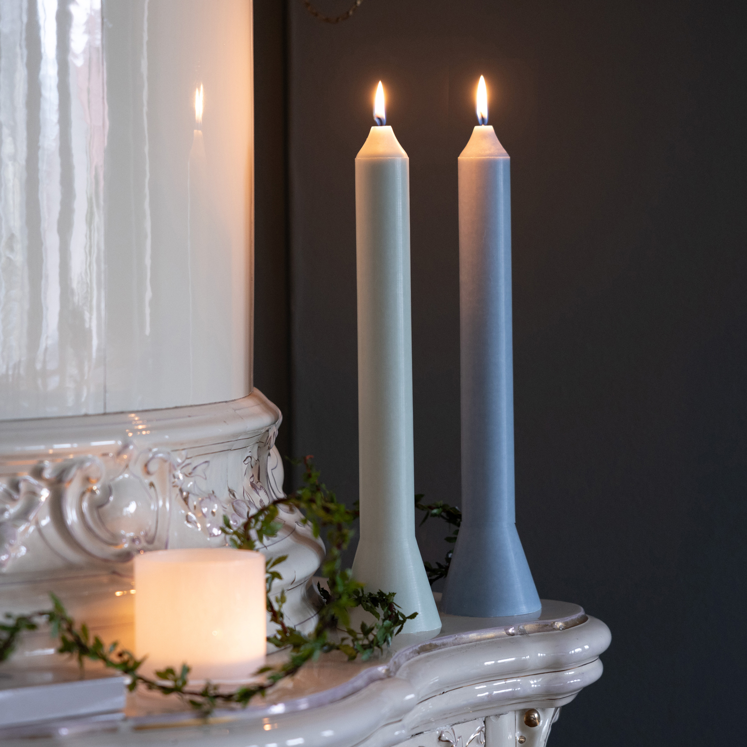 Anna candle 1 pack Dove blue - 6